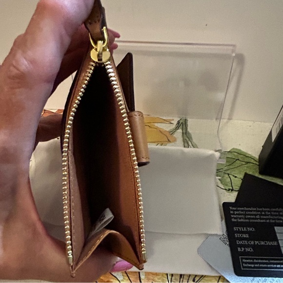MCM Cognac Patricia Visetos Card  Case - Picture 8 of 10